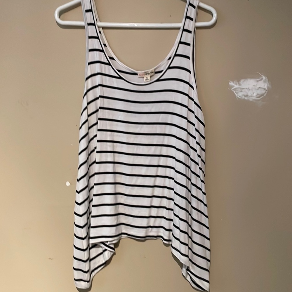 black and white stripped tank top